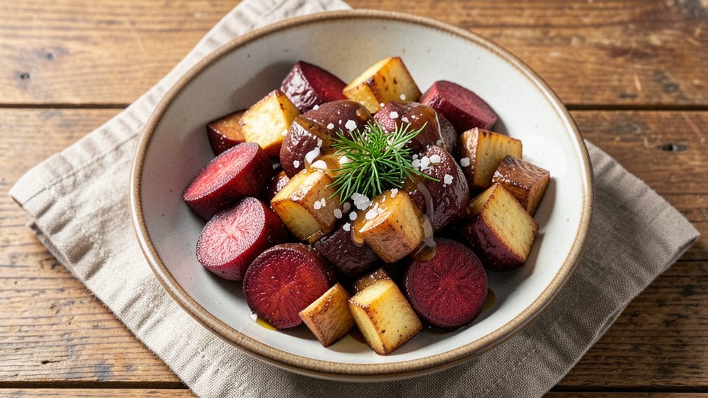 Beetroot and Potato Recipe: Earthy Sweetness With Crispy Vinegar-Kissed Edges