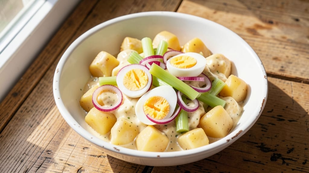 Betty Crocker's Old-Fashioned Potato Salad Recipe: Buttery Mayonnaise and Mustard Harmony