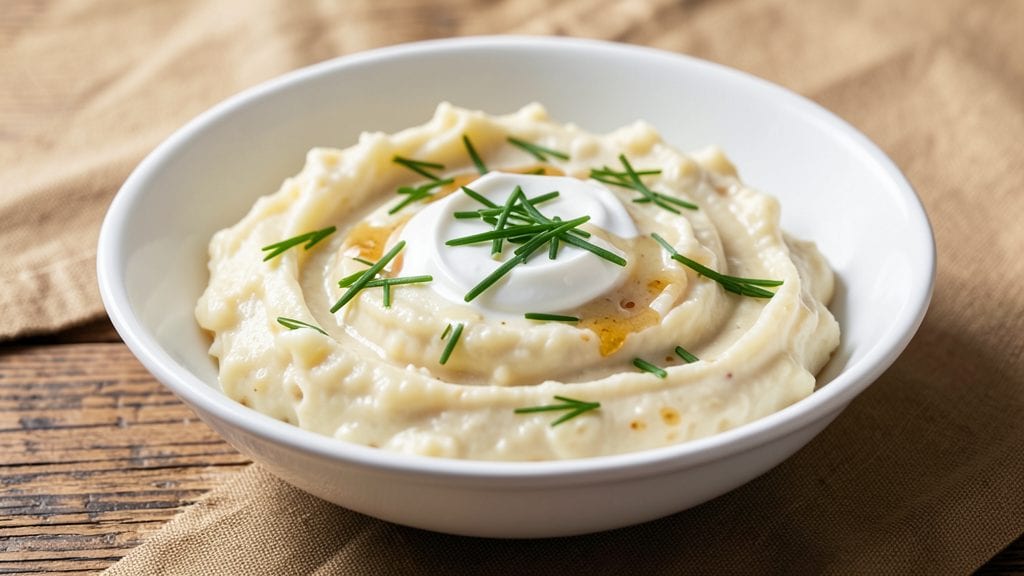 Bob Evans Sour Cream and Chives Mashed Potatoes Recipe: Vinegar-Infused Crisp Crowns Over Creamy Chive Swirls