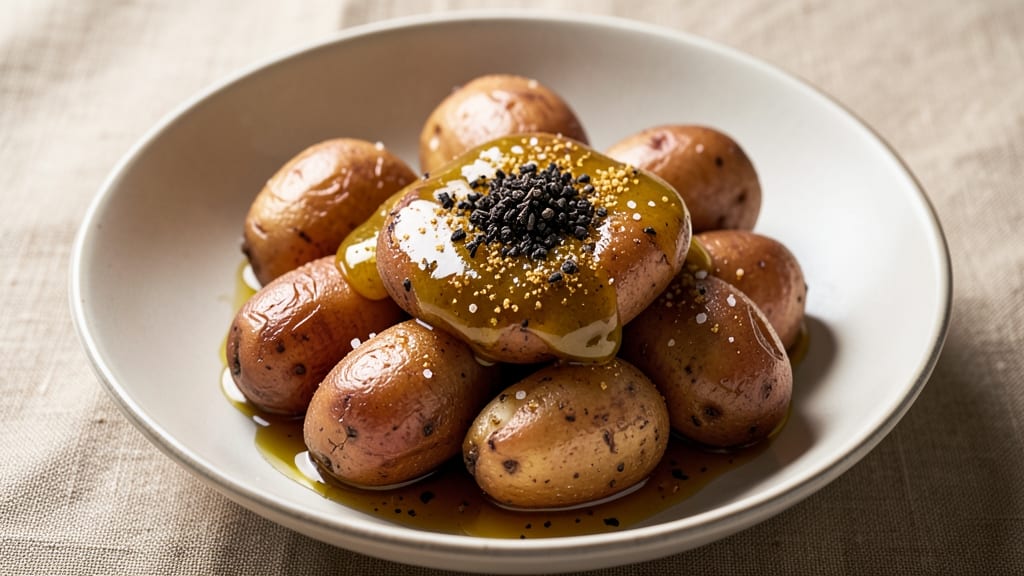 Canned Whole Potatoes Recipe: Vinegar-Kissed Crisp Crowns Over Silky Centers