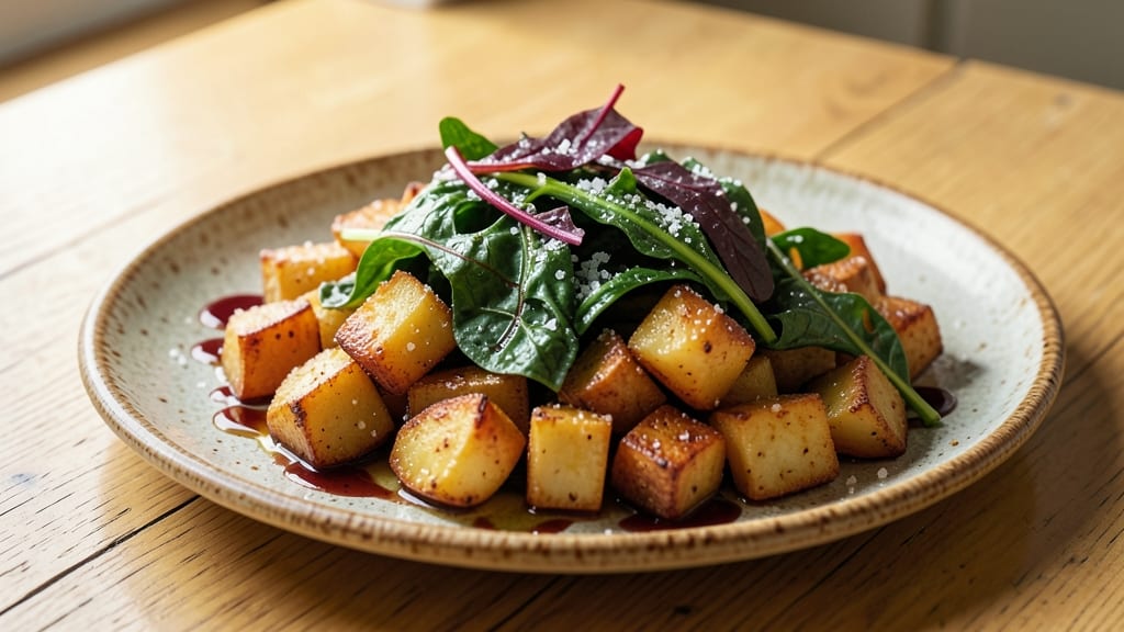 Chard and Potato Recipe: Vinegar-Kissed Crisp Crowns With Earthy Greens