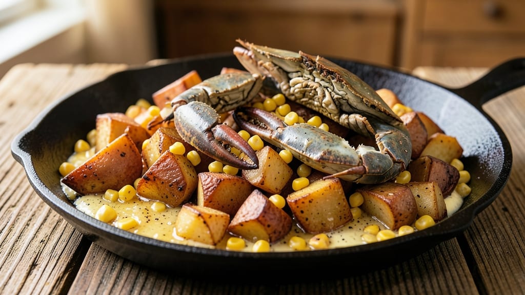 Crab Boil Potatoes Recipe: Buttery Cornmeal Crowns With Vinegar-Kissed Crunch