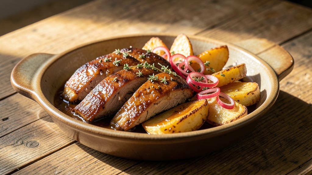 Duck Confit Potatoes Recipe: Crispy Vinegar-Braised Wedges With Herbed Butter