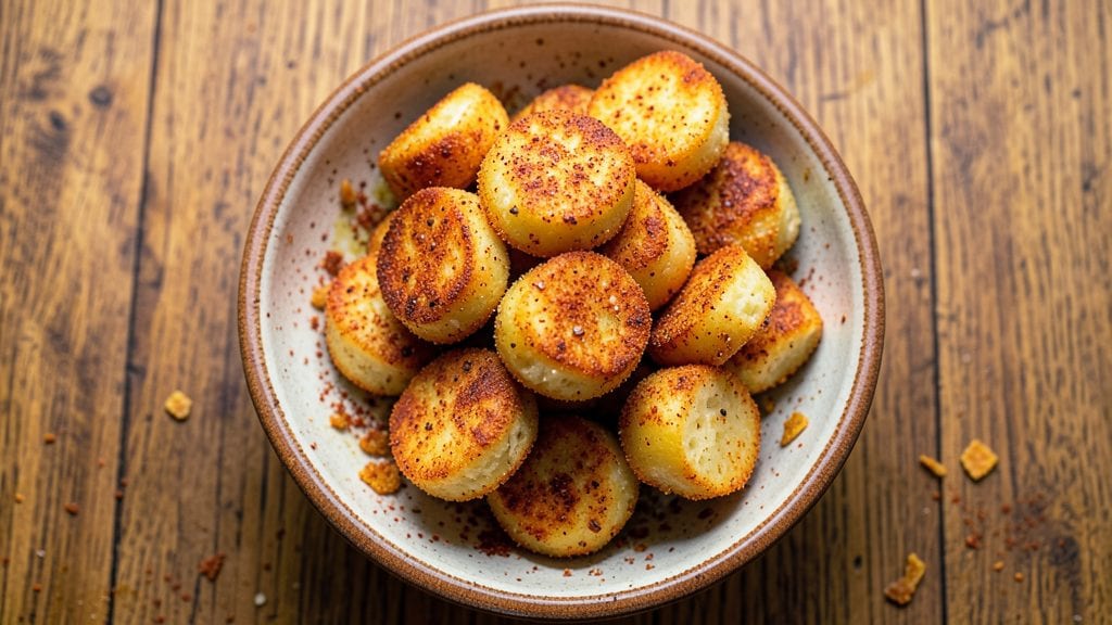 Garlic Potato Pops Recipe: Crispy Cornmeal Crowns With Garlicky Tang