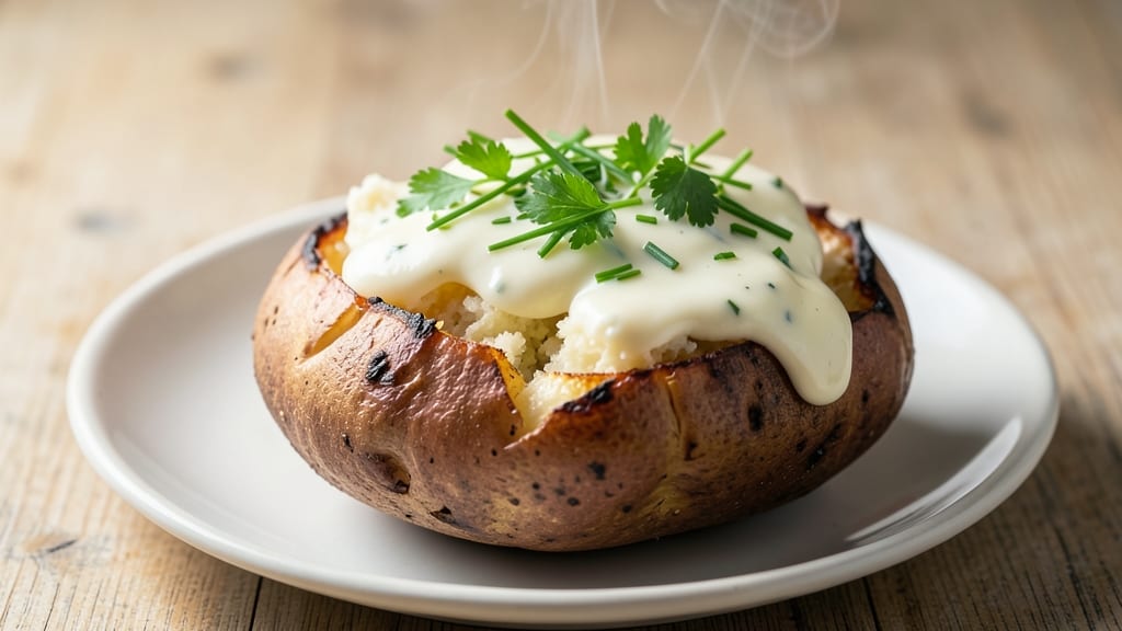 Gordon Ramsay's Jacket Potato Recipe: Crispy Vinegar-Kissed Crowns With Herbed Cream