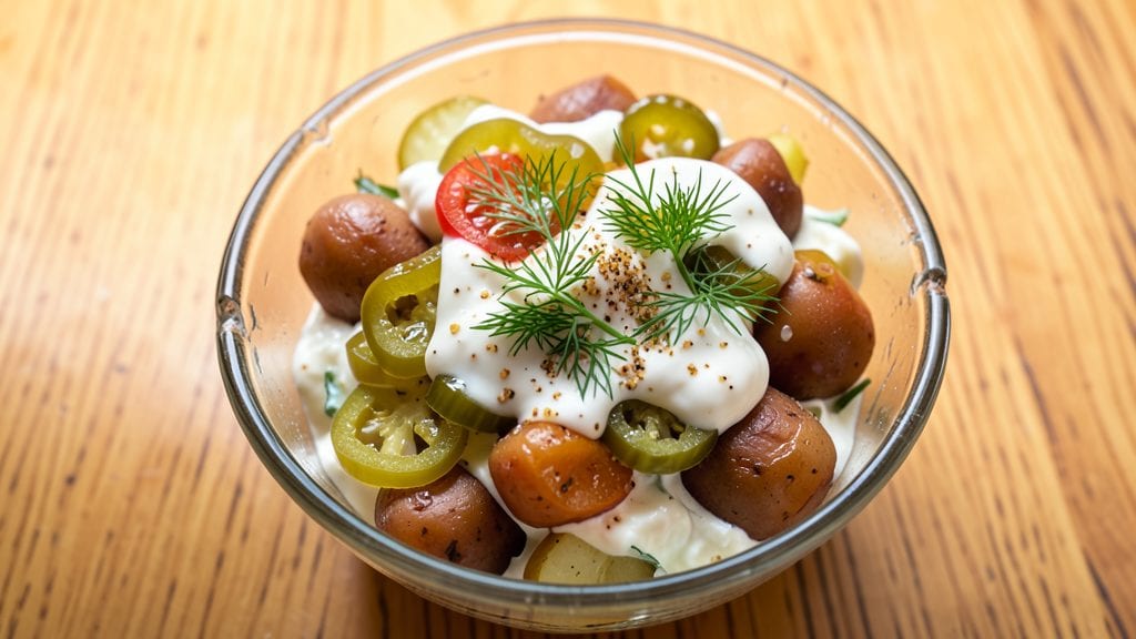 Grandma's Dill Pickle Potato Salad Recipe: Vinegar-Kissed Crunch and Herbed Creaminess