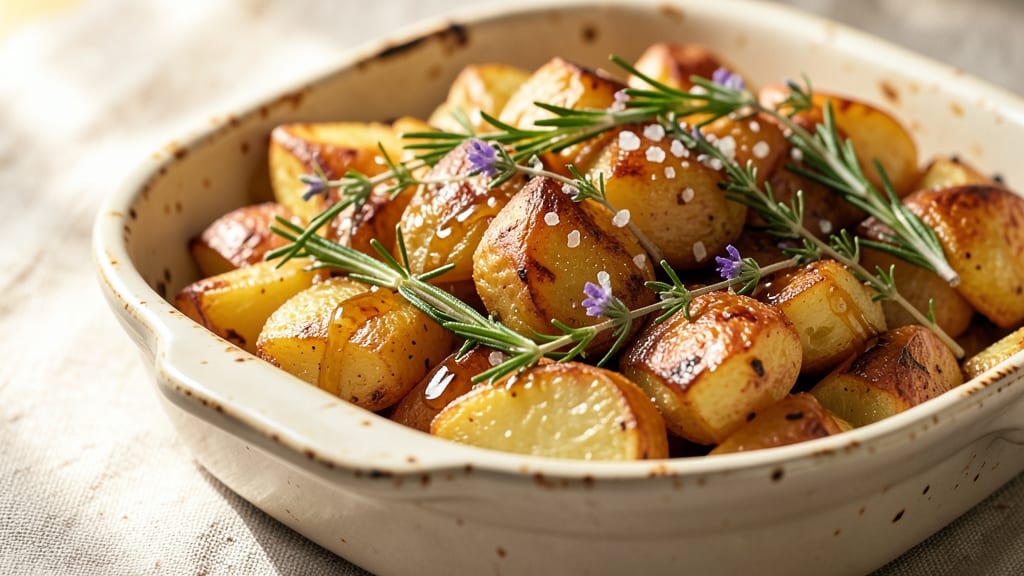 Grandma's Potatoes Recipe: Herb-Infused Roast With Vinegar-Kissed Crunch