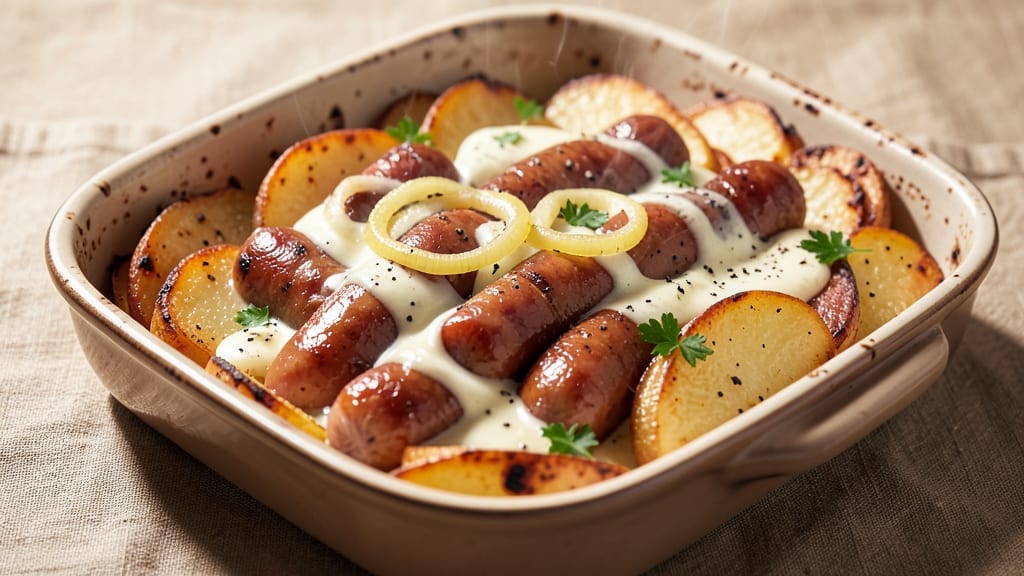 Hillshire Farm Sausage and Potato Bake Recipe: One-Pan Crisp-Top Comfort