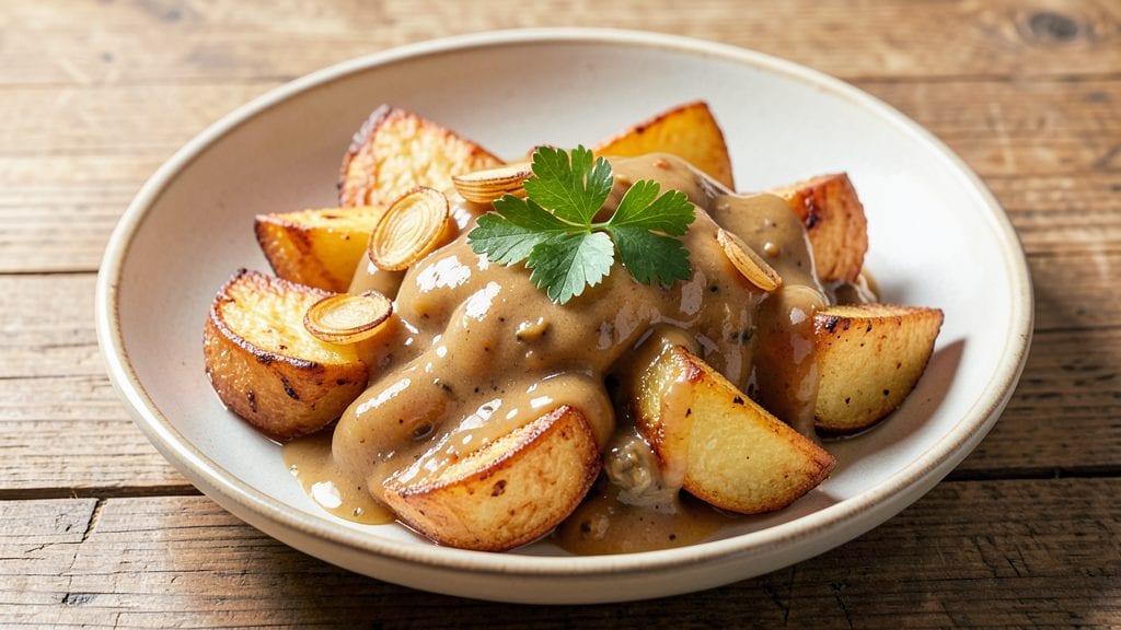 Lipton Onion Soup Mix Potatoes Recipe: Vinegar-Kissed Crisp Crowns Over Creamy Wedges
