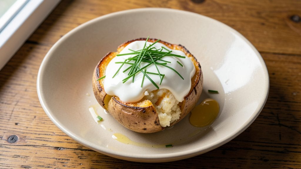 Martha Stewart's Yukon Gold Baked Potato Recipe: Vinegar-Kissed Crust Over Buttery Fluff