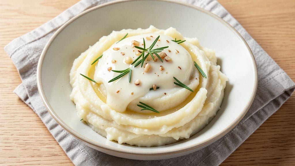 No-Boil Mashed Potatoes Recipe: Vinegar-Kissed Crisp Crowns Over Fluffy Hearts