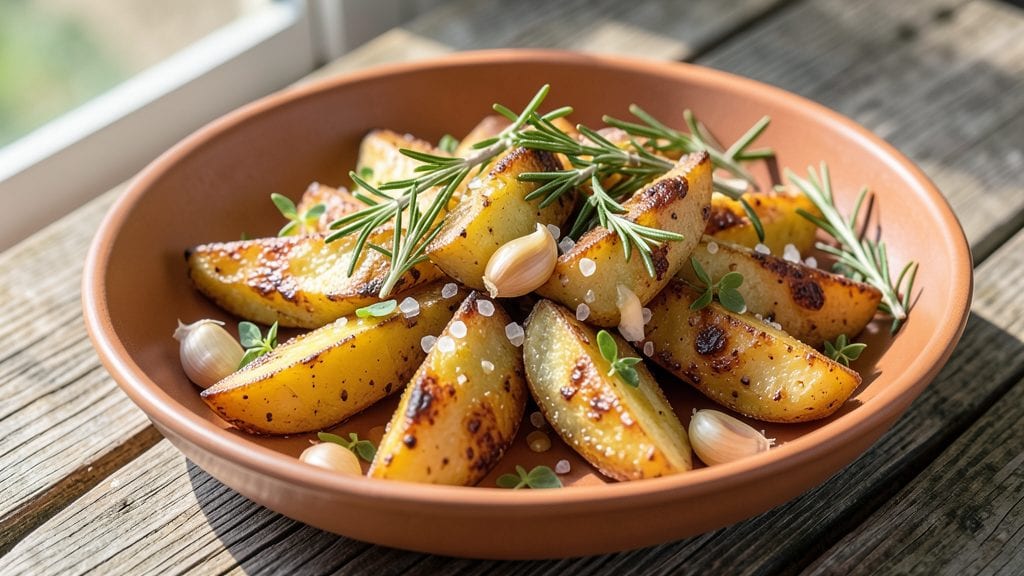 Picnic Potatoes Recipe: One-Pan Garlic-Herb Roast With Vinegar Glaze