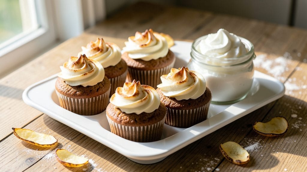 Potato Cupcakes Recipe: Fluffy Pink Cakes With Vinegar-Kissed Crunch