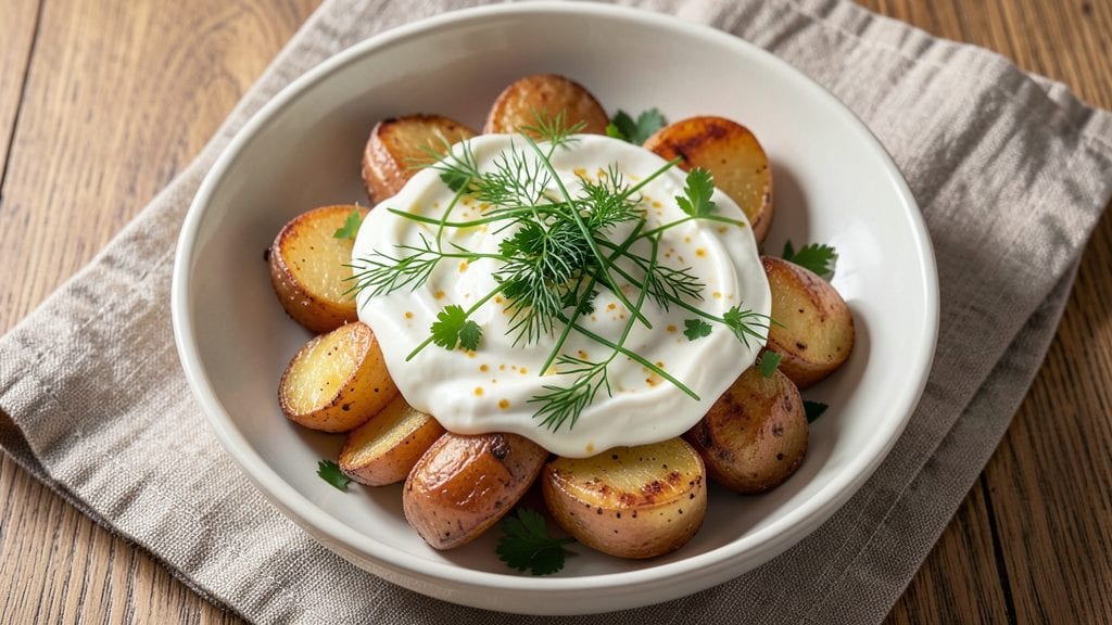 Potato Sald Recipe: Herb-Infused Cubes with Mustard-Yogurt Zing