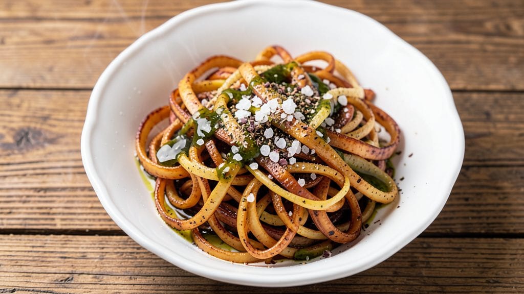 Spiralized Potatoes Recipe: Crispy Vinegar-Kissed Wedges in 20 Minutes